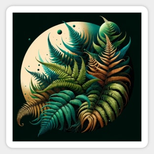 Cosmic Botanica: Ferns of the Night Sky Sticker